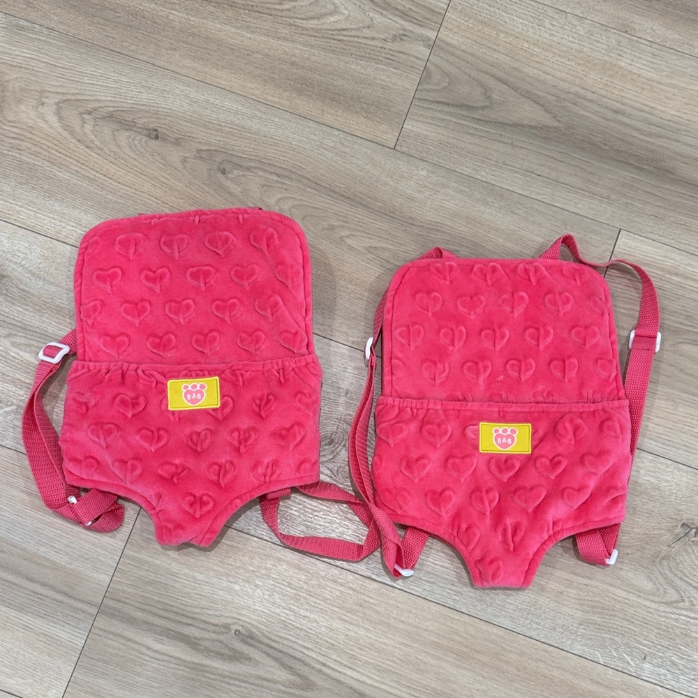 Pink build a bear carrier x2
